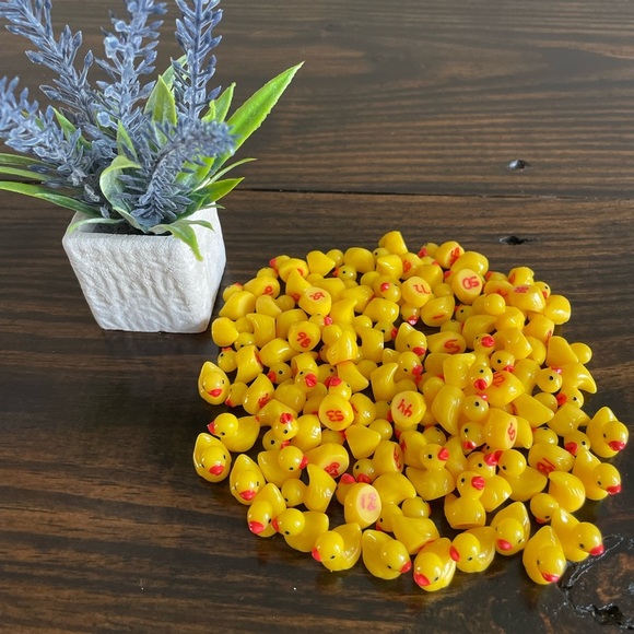 Other - Mini Resin Ducks 100Pcs Yellow Tiny Ducks Little Duck Figures